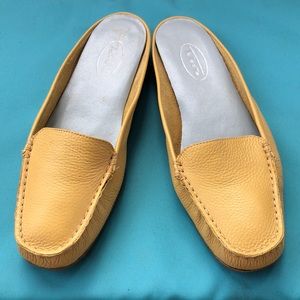 Talbots Yellow Slip On Leather Mules size 7.5N